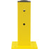 Single Guard Rail Post, Steel, 5" L x 17" H, Safety Yellow