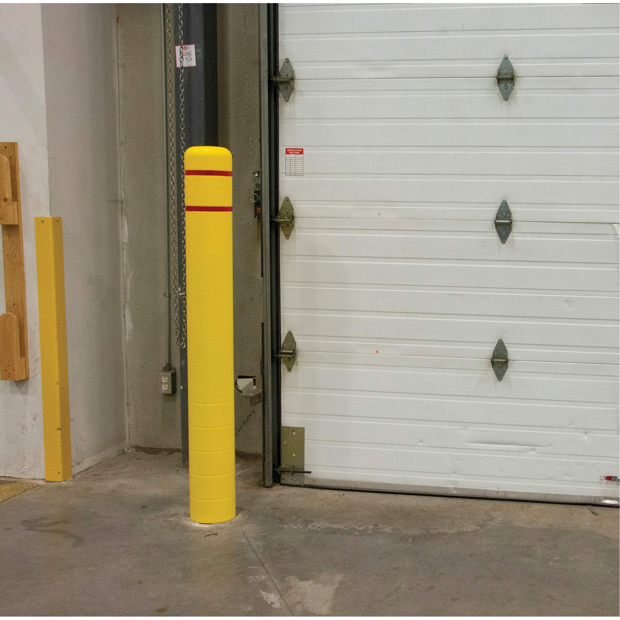 Polyethylene Bollard Cover, 6-5/8" Dia. x 60" L, Red/Yellow
