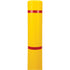 Polyethylene Bollard Cover, 4-1/2" Dia. x 64" L, Red/Yellow