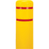 Polyethylene Bollard Cover, 6-5/8" Dia. x 52" L, Red/Yellow