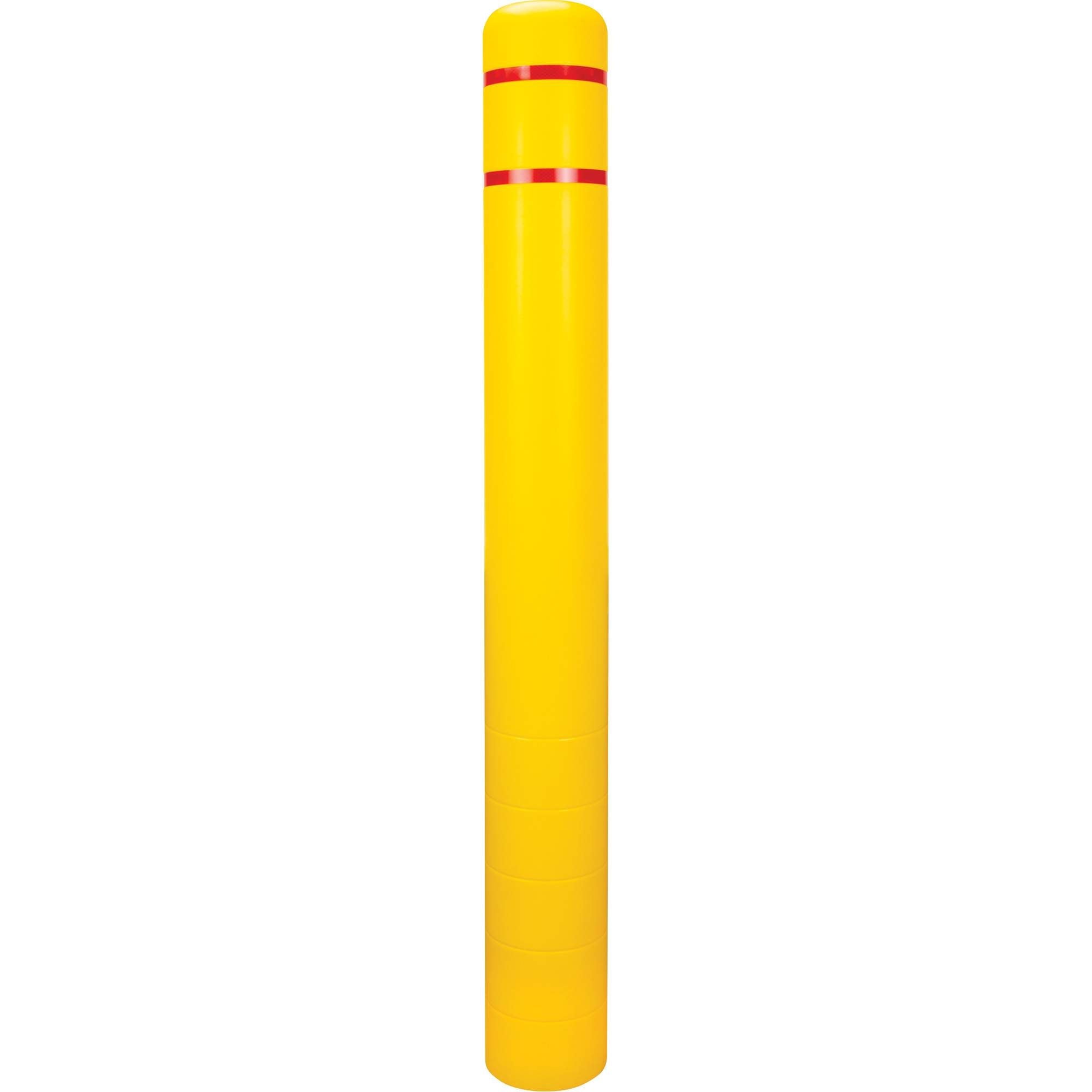 Polyethylene Bollard Cover, 6-5/8" Dia. x 60" L, Red/Yellow