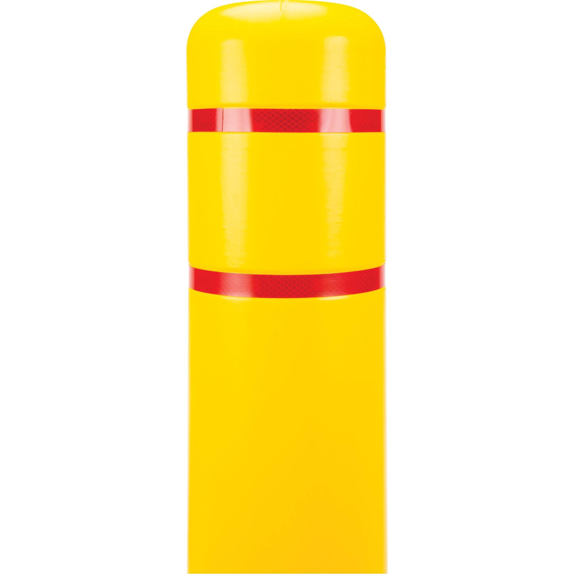 Polyethylene Bollard Cover, 6-5/8" Dia. x 60" L, Red/Yellow