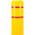 Polyethylene Bollard Cover, 6-5/8" Dia. x 60" L, Red/Yellow