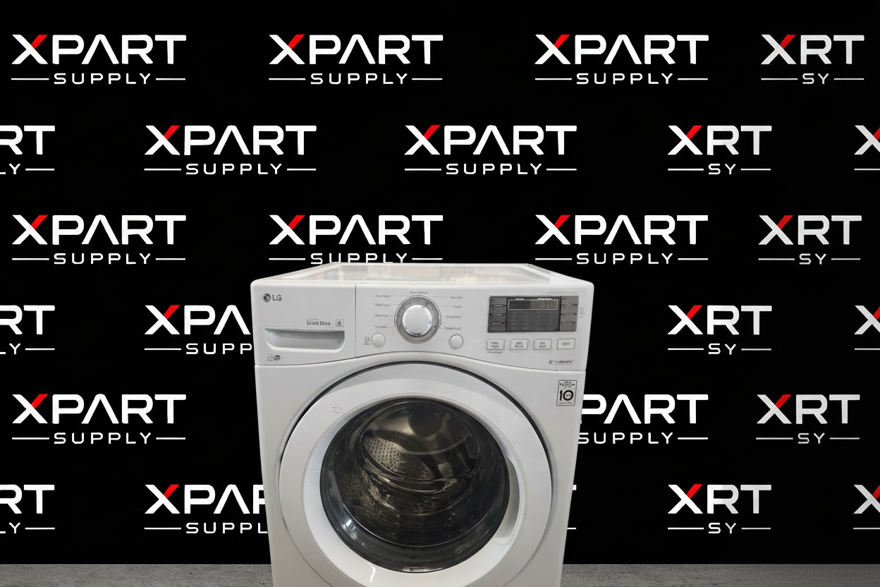 LG washer with XPart branded background