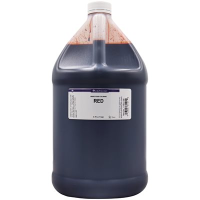 Red Liquid Food Color - Liquid Food Coloring - 4 oz, 1 Gallon - Ships Free Within Canada on Orders Above CAD $199