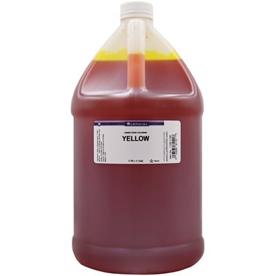 Yellow Liquid Food Color - Liquid Food Coloring - 4 oz, 1 Gallon - Ships Free Within Canada on Orders Above CAD $199