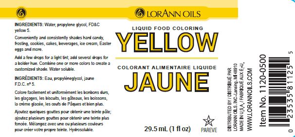 Yellow Liquid Food Color - Liquid Food Coloring - 4 oz, 1 Gallon - Ships Free Within Canada on Orders Above CAD $199