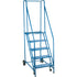 CSA-Certified Rolling Step Ladder, 5 Steps, 22" Step Width, 46" Platform Height, Steel