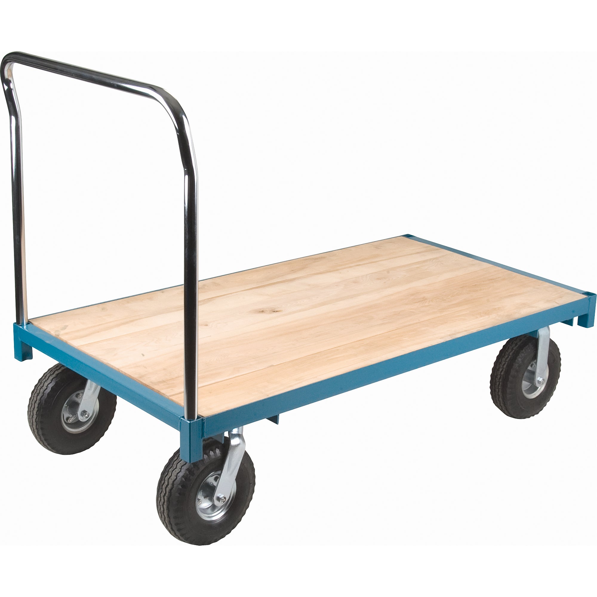 Heavy-Duty Platform Truck, 48" L x 24" W, 1200 lbs. Capacity, Pneumatic Casters