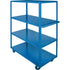 Heavy-Duty Shelf Carts, 4 Tiers, 24" W x 61" H x 48" D, 1200 lbs. Capacity