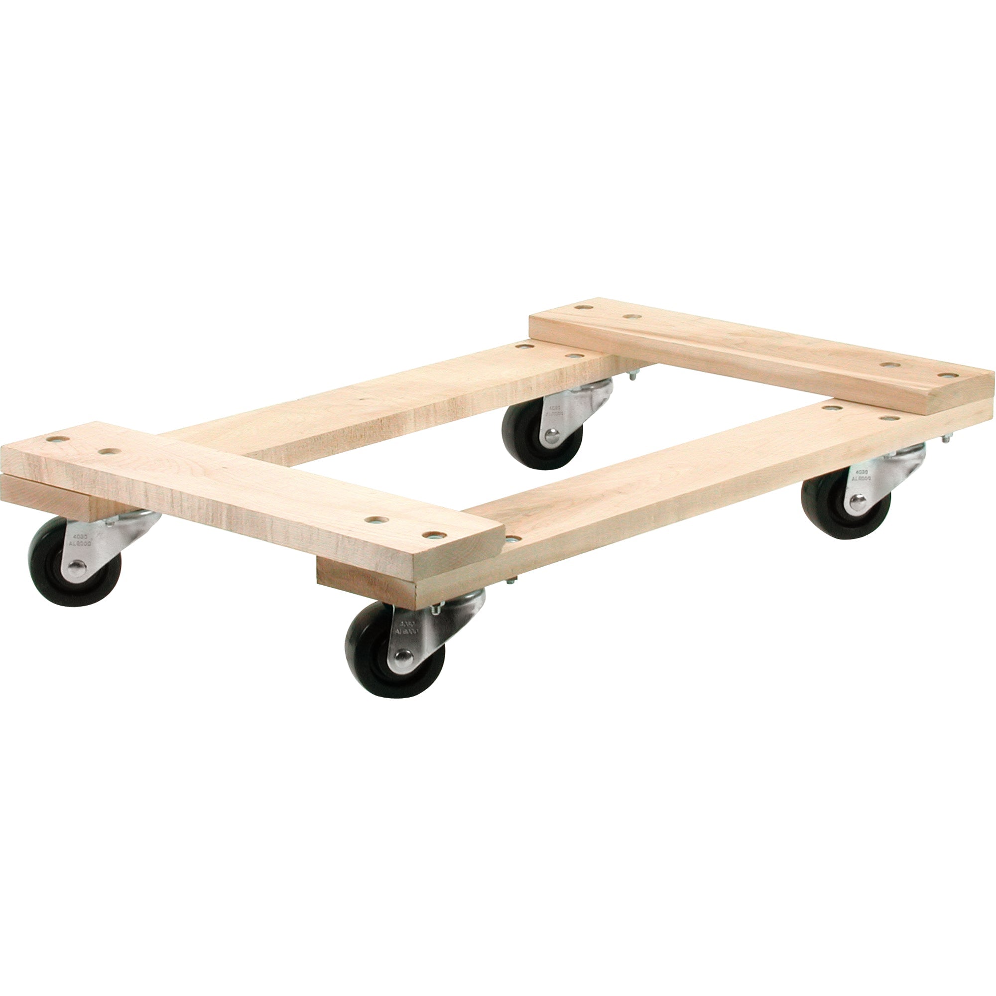 Wood Dollies - Medium-Duty, Polyolefin Wheels, 900 lbs. Capacity, 18" W x 30" D x 7" H