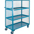 Wire Mesh Utility Cart, Steel, 24" x 63" x 51", 1200 lbs. Capacity