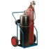 Gas Cylinder Carts, Rubber Wheels, 13" W x 25" L Base, 1000 lbs.