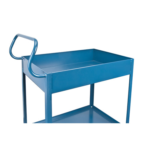 Deep Lipped Service Cart, 2 Tiers, 24" W x 47" H x 36" D, 1200 lbs. Capacity
