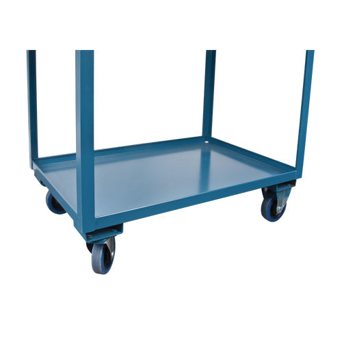 Deep Lipped Service Cart, 2 Tiers, 24" W x 47" H x 36" D, 1200 lbs. Capacity