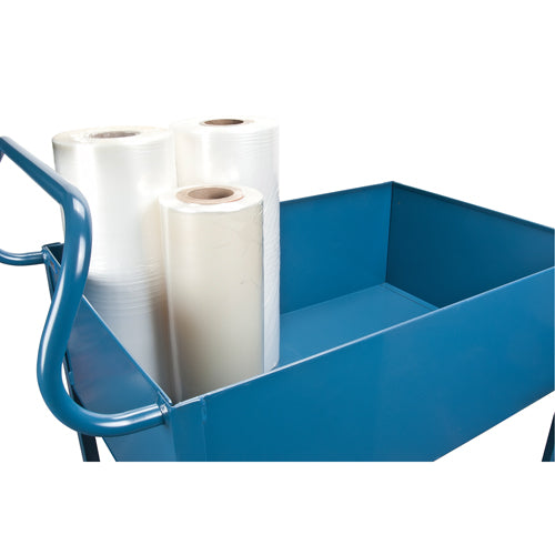 Deep Lipped Service Cart, 2 Tiers, 24" W x 47" H x 36" D, 1200 lbs. Capacity