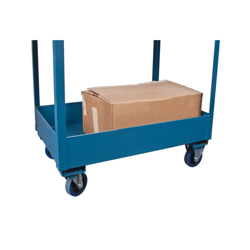 Deep Lipped Service Cart, 2 Tiers, 24" W x 47" H x 36" D, 1200 lbs. Capacity