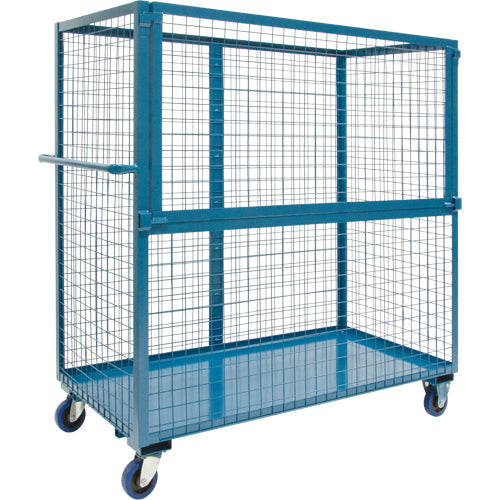Wire Mesh Stock Truck, Steel, 24" x 55" x 36", 1200 lbs. Capacity
