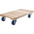 Medium-Duty Solid Wood Dollies, Polyolefin Wheels, 900 lbs. Capacity, 18" W x 24" D x 7" H