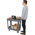 Utility Service Cart, 2 Tiers, 16-1/2" x 32-1/2" x 34-1/2", 550 lbs. Capacity