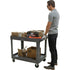 Utility Service Cart, 2 Tiers, 24-5/8" x 32-1/2" x 40", 550 lbs. Capacity