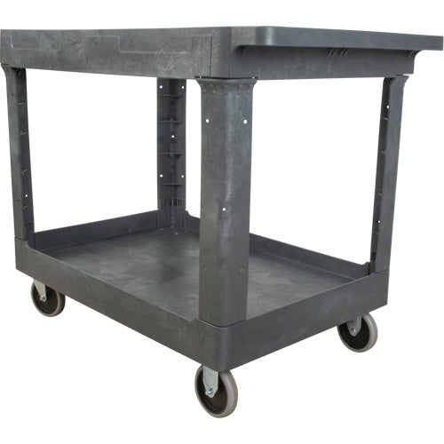 Utility Service Cart, 2 Tiers, 24-5/8" x 32-1/2" x 40", 550 lbs. Capacity