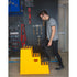 Industrial Step Stool, 3 Steps, 34-13/16" x 22-7/16" x 28-1/2" High