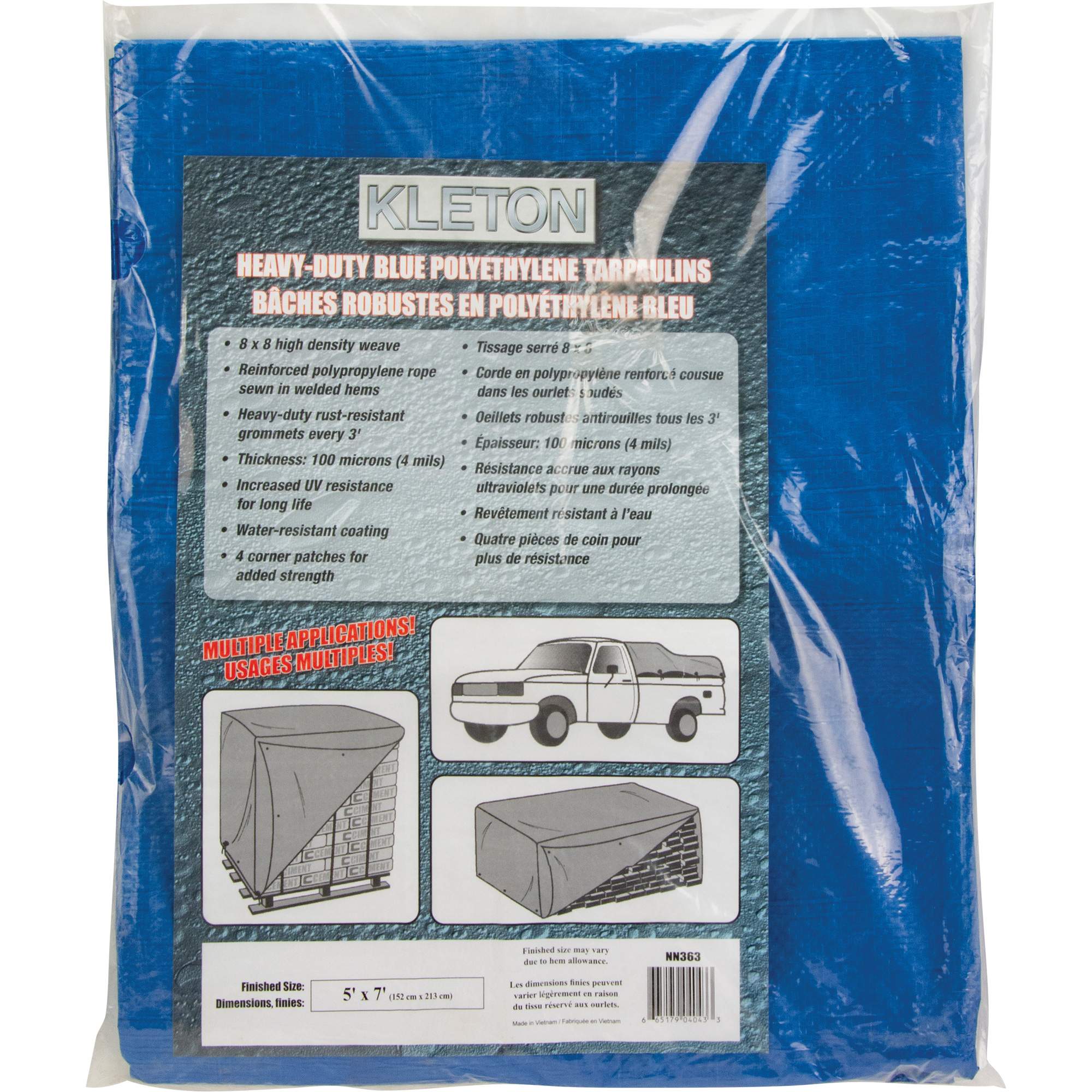 Tarp, Standard Duty, Blue, 16' x 10' x 4 mils