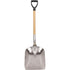 Scoop Shovel, Wood, Aluminum Blade, D-Grip Handle, 24-1/2" Length