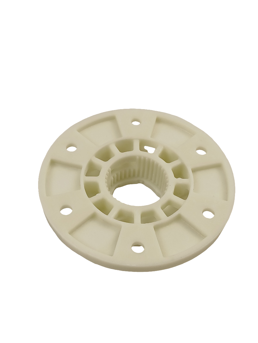 W10528947 washer drive hub kit white plastic circular splined center with six mounting holes by XPart Supply