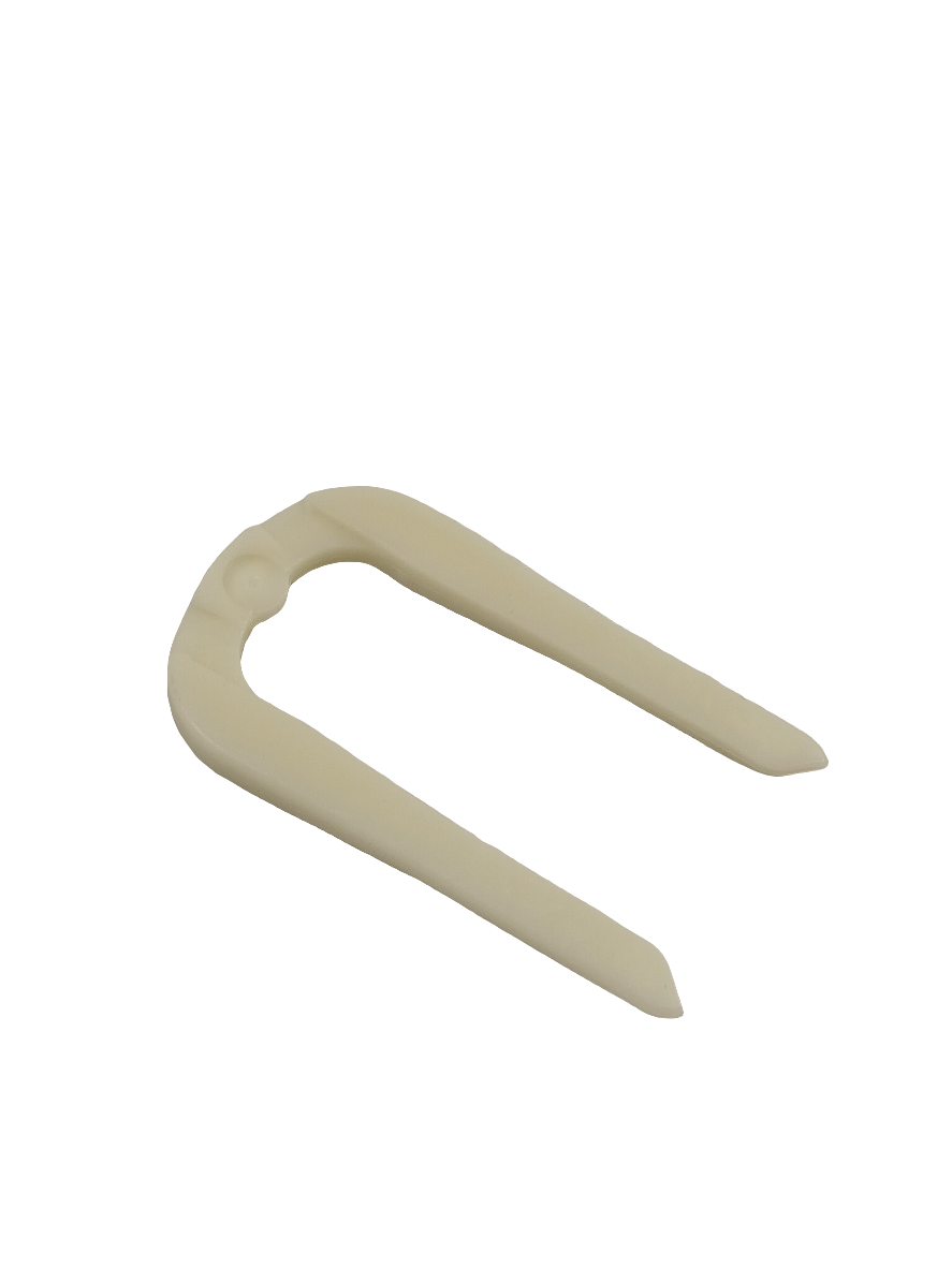 Beige plastic U shaped fork replacement part for washer drive hub W10528947 washer drive hub kit