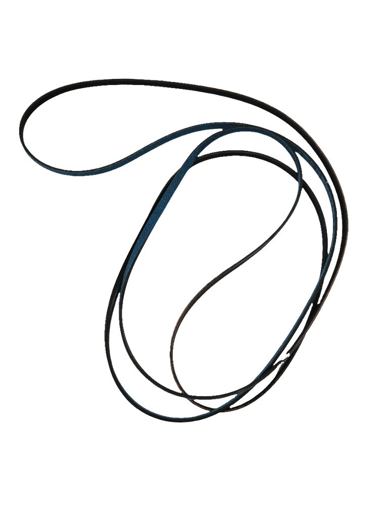 XPart Supply 134503600 dryer belt replacement black flat drum belt with blue inner ribbed surface