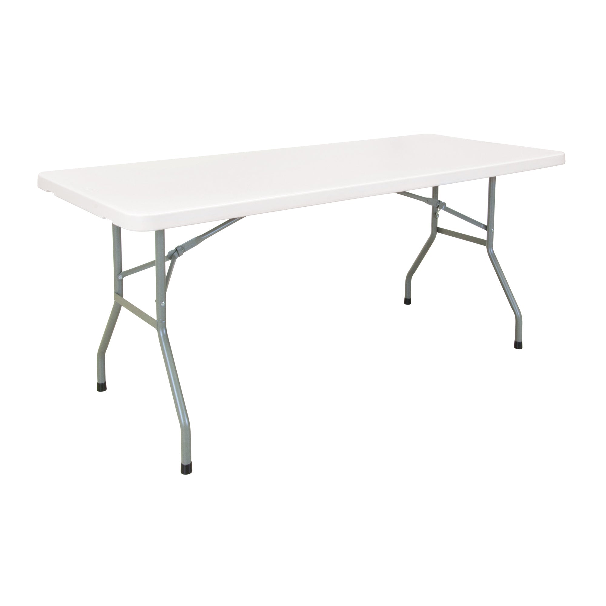 Folding Table, Rectangular, 60" L x 30" W, Polyethylene, White