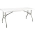 Fold-in-Half Table, Rectangular, 72" L x 30" W, Polyethylene, White