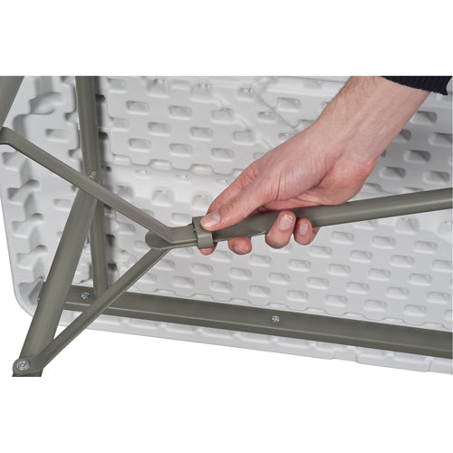 Fold-in-Half Table, Rectangular, 72" L x 30" W, Polyethylene, White