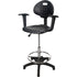 Heavy-Duty Ergonomic Stool with Adjustable Arm Rests