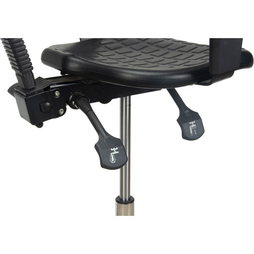 Heavy-Duty Ergonomic Stool with Adjustable Arm Rests