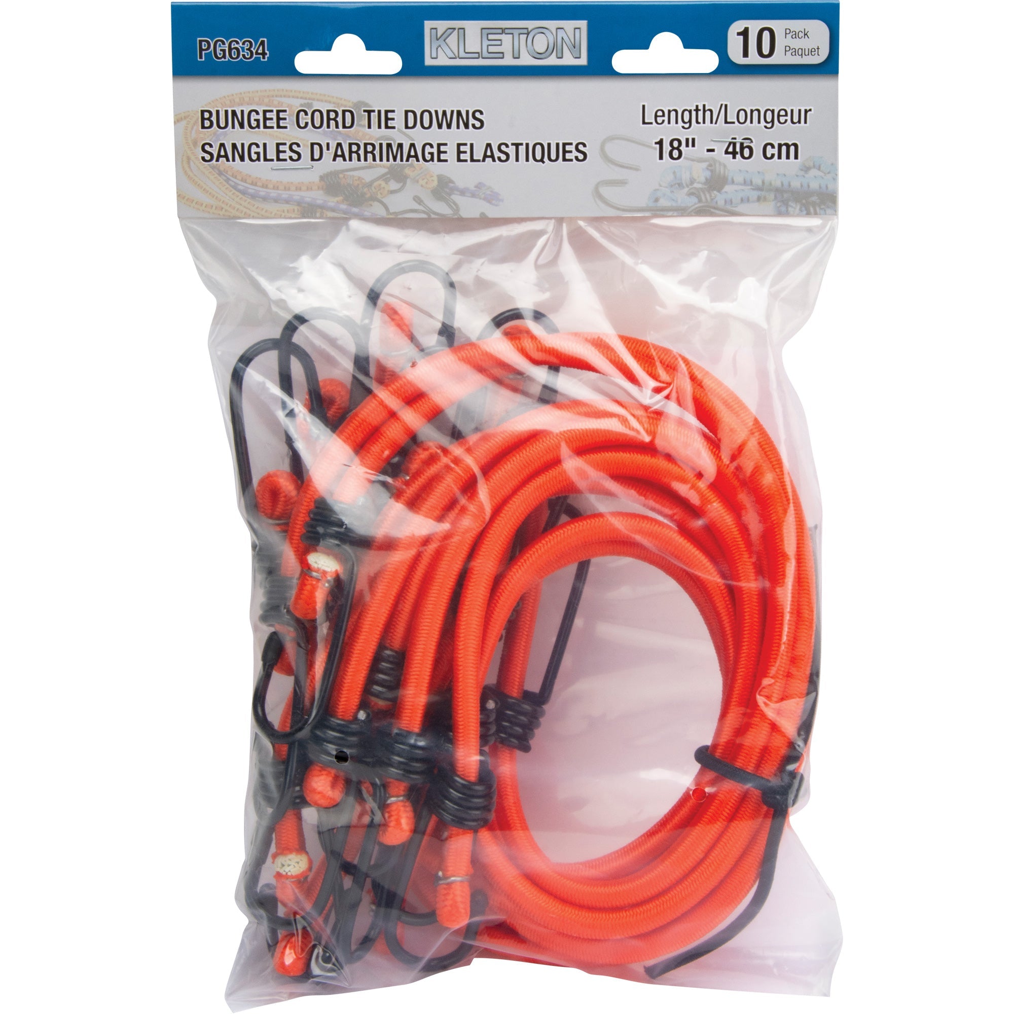 Bungee Cord Tie Downs, 18"
