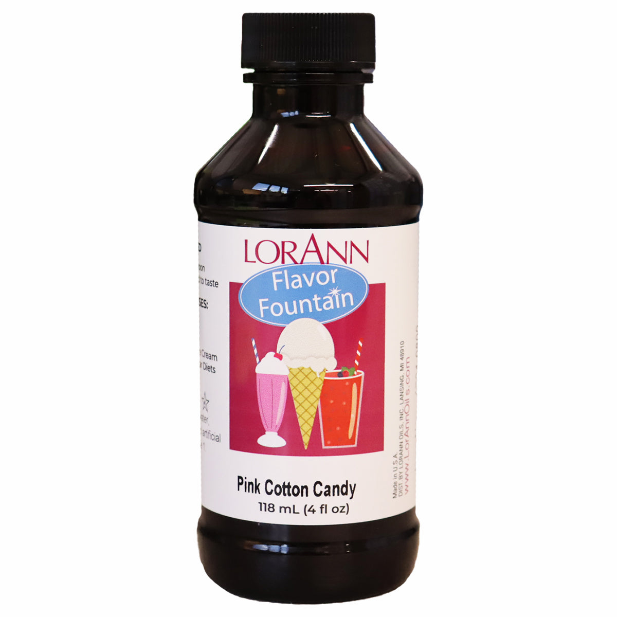 Pink Cotton Candy Flavor - 4 oz. - 32 oz. - Ice Cream and Beverage Flavors - LorAnn Oils - Canadian Distribution - Ships Free Within Canada on Orders Above CAD $199
