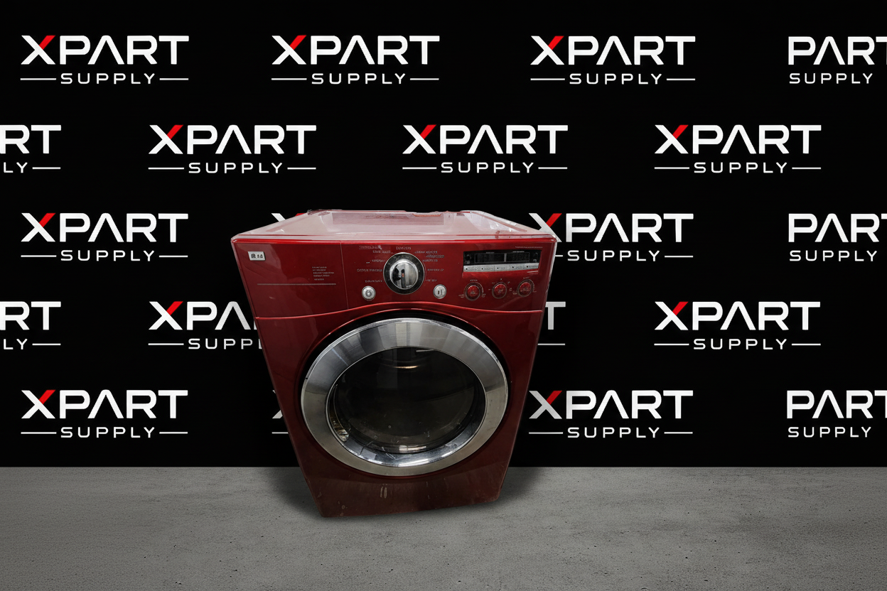 Red dryer with XPart Supply branded background