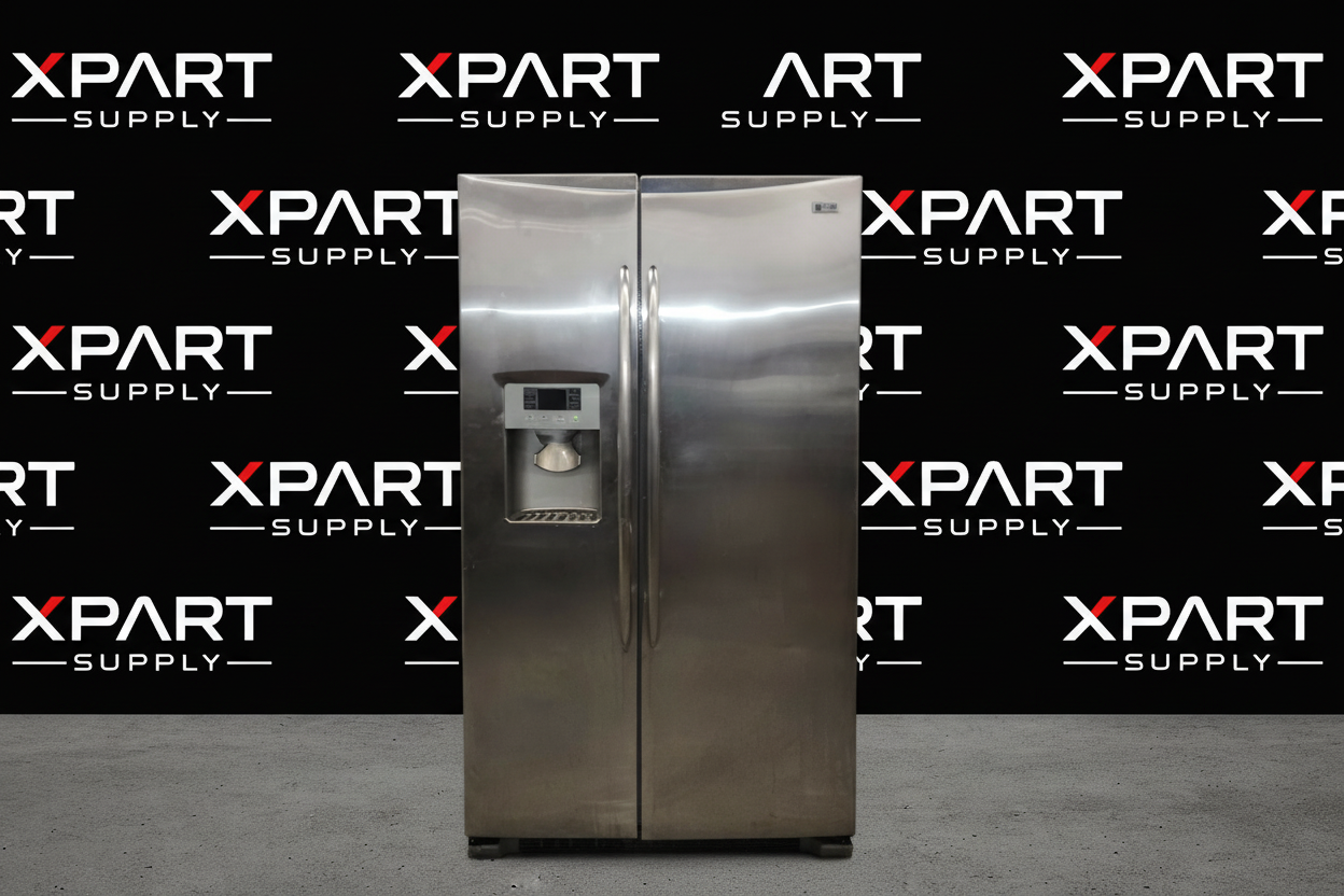 Refrigerator with XPart Supply branded background