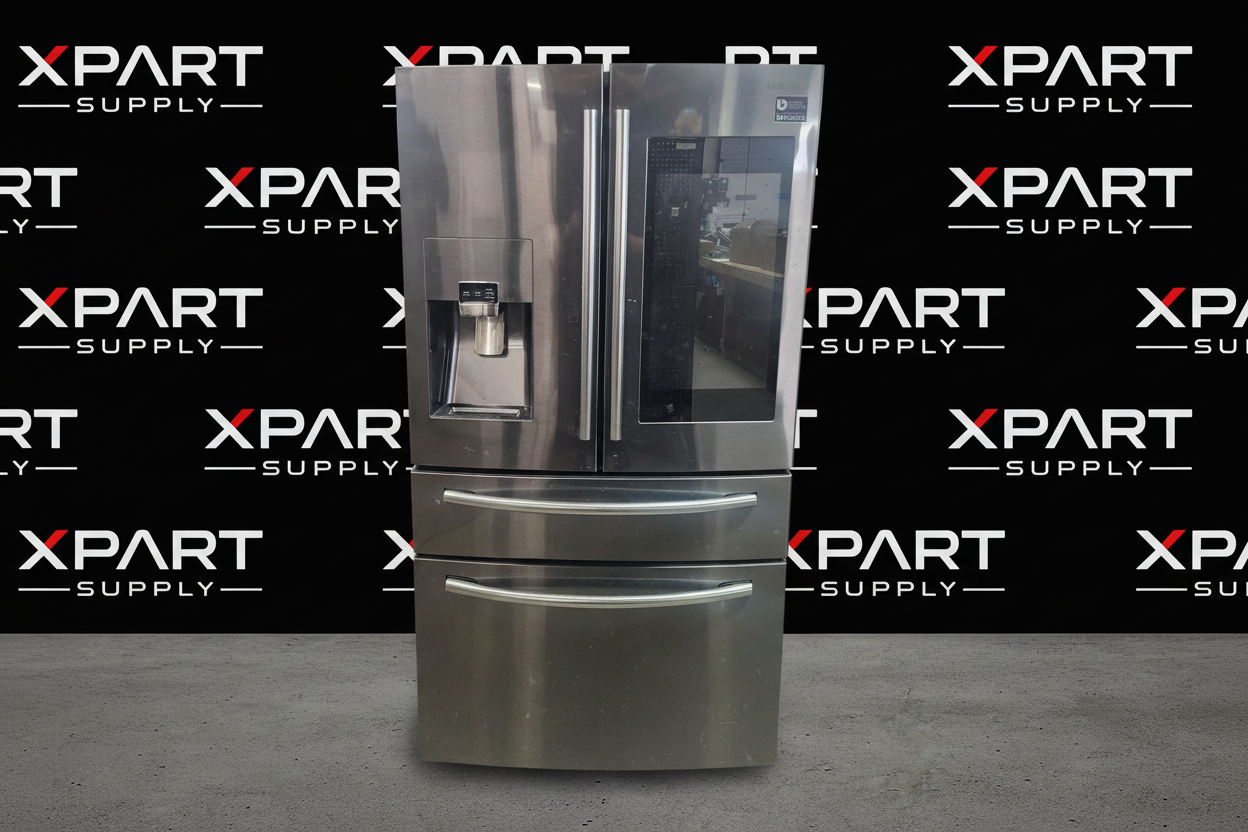 Refrigerator with XPart Supply branded background