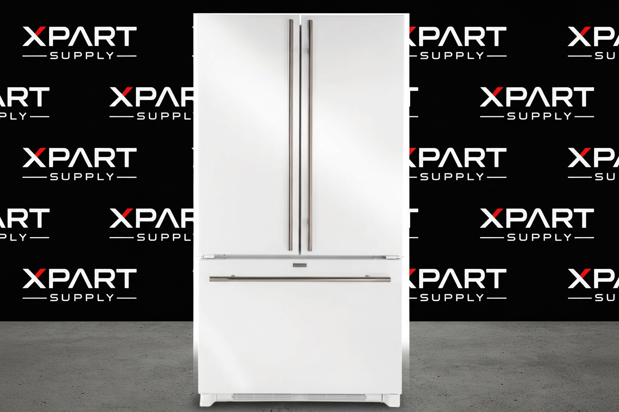 Refrigerator with XPart Supply branded background