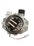 XPart Supply ABT72989202 dishwasher pump assembly top view showing metal chamber plastic housing and connector