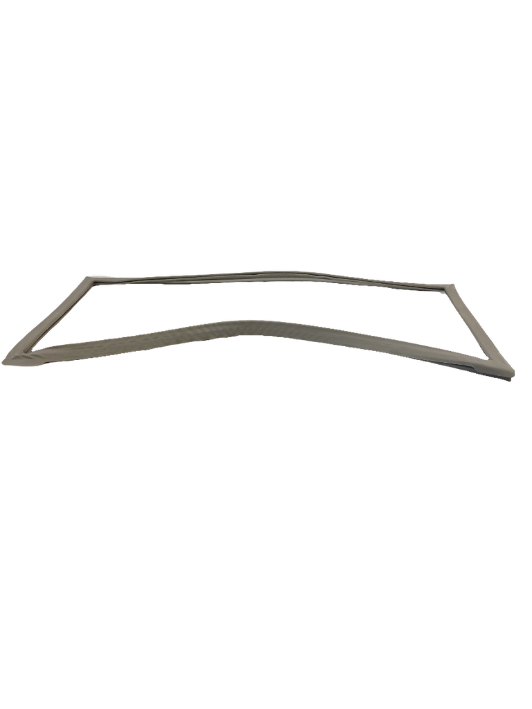 W10846057 refrigerator door gasket white replacement seal for refrigerator door on black background