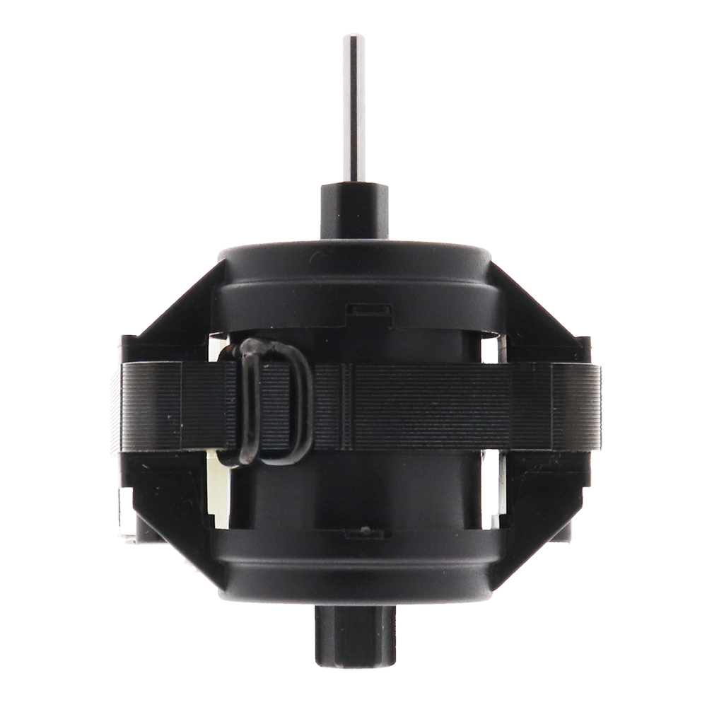 WPW10189703 refrigerator evaporator fan motor replacement with metal shaft and mounting bracket black