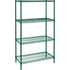 Heavy-Duty Green Epoxy Finish Wire Shelving