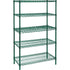 Heavy-Duty Green Epoxy Finish Wire Shelving