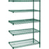 Heavy-Duty Green Epoxy Finish Wire Shelving