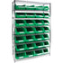 Heavy-Duty Wire Shelving Unit with Storage Bins, 8 Tiers, 48" W x 74" H x 18" D